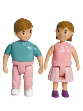 Vtg Fisher-Price Loving Family People Boy Girl Dollhouse 1990s Retro Toys